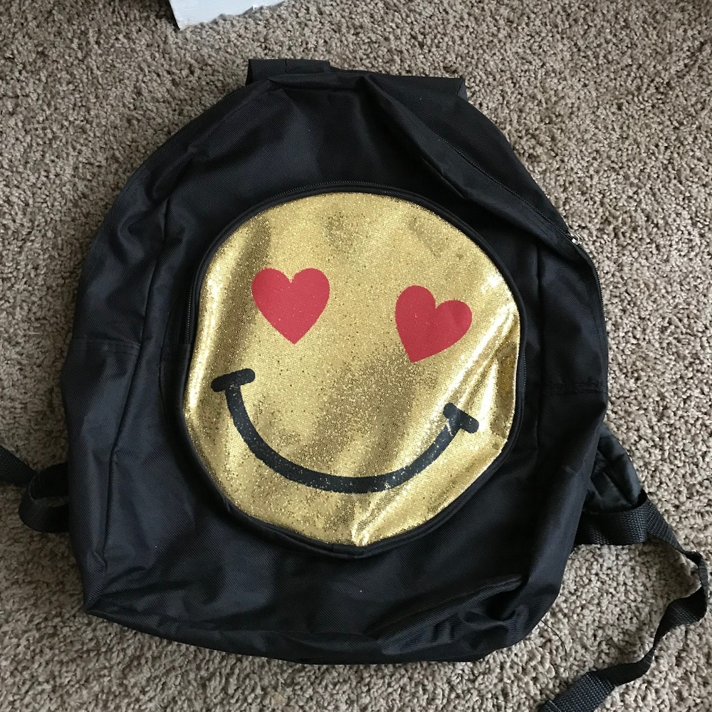 Emoji Black Backpack